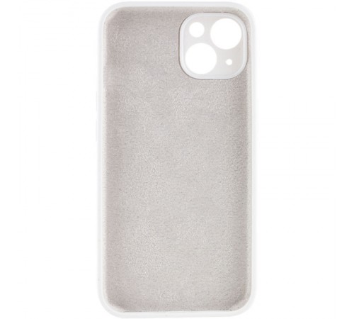 Чохол Silicone Case Full Camera Protective (AA) NO LOGO для Apple iPhone 14 (6.1") Білий / White