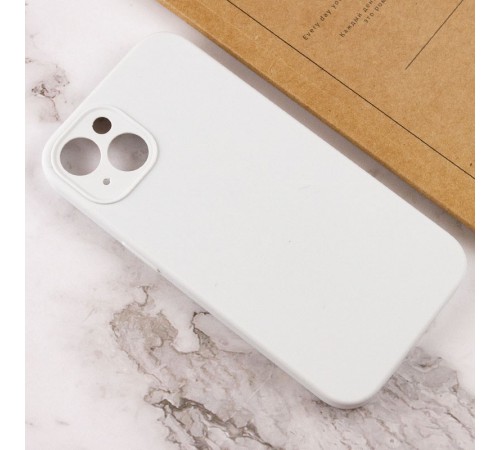 Чохол Silicone Case Full Camera Protective (AA) NO LOGO для Apple iPhone 14 (6.1") Білий / White