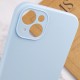 Чохол Silicone Case Full Camera Protective (AA) NO LOGO для Apple iPhone 14 (6.1") Блакитний / Sweet Blue