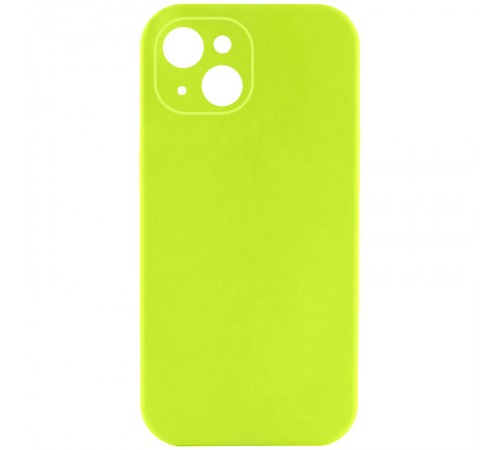 Чохол Silicone Case Full Camera Protective (AA) NO LOGO для Apple iPhone 14 (6.1") Кислотно-зелений / Acid Green