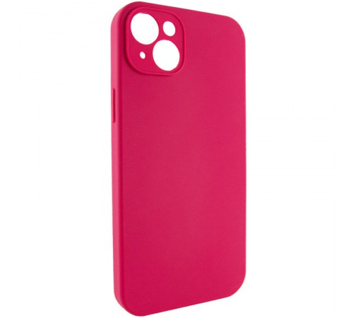 Чохол Silicone Case Full Camera Protective (AA) NO LOGO для Apple iPhone 14 (6.1") Червоний / Rose Red
