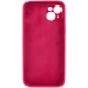 Чохол Silicone Case Full Camera Protective (AA) NO LOGO для Apple iPhone 14 (6.1") Червоний / Rose Red