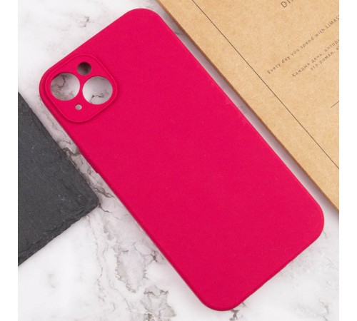 Чохол Silicone Case Full Camera Protective (AA) NO LOGO для Apple iPhone 14 (6.1") Червоний / Rose Red