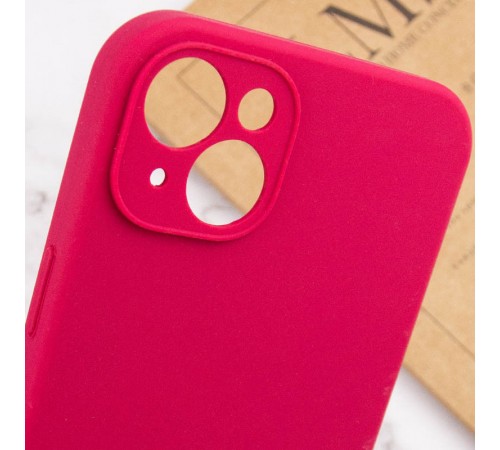 Чохол Silicone Case Full Camera Protective (AA) NO LOGO для Apple iPhone 14 (6.1") Червоний / Rose Red