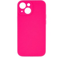 Чохол Silicone Case Full Camera Protective (AA) NO LOGO для Apple iPhone 14 (6.1") Рожевий / Barbie pink