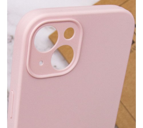 Чохол Silicone Case Full Camera Protective (AA) NO LOGO для Apple iPhone 14 (6.1") Рожевий / Chalk Pink