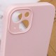 Чохол Silicone Case Full Camera Protective (AA) NO LOGO для Apple iPhone 14 (6.1") Рожевий / Chalk Pink
