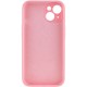 Чохол Silicone Case Full Camera Protective (AA) NO LOGO для Apple iPhone 14 (6.1") Рожевий / Light pink
