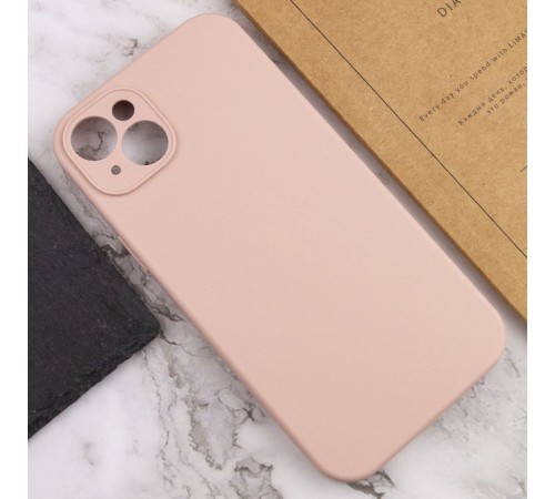 Чохол Silicone Case Full Camera Protective (AA) NO LOGO для Apple iPhone 14 (6.1") Рожевий / Pink Sand