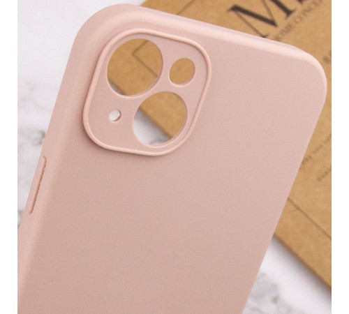 Чохол Silicone Case Full Camera Protective (AA) NO LOGO для Apple iPhone 14 (6.1") Рожевий / Pink Sand