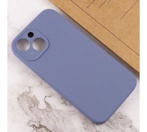 Чохол Silicone Case Full Camera Protective (AA) NO LOGO для Apple iPhone 14 (6.1") Сірий / Lavender Gray