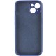 Чохол Silicone Case Full Camera Protective (AA) NO LOGO для Apple iPhone 14 (6.1") Синій / Deep navy
