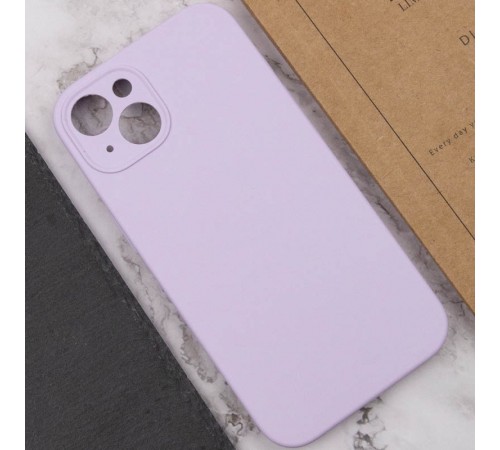 Чохол Silicone Case Full Camera Protective (AA) NO LOGO для Apple iPhone 14 (6.1") Бузковий / Lilac