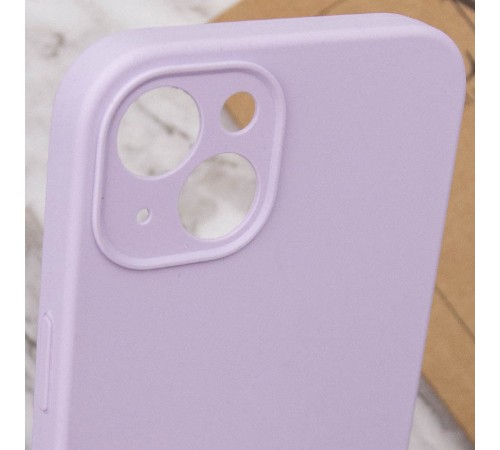 Чохол Silicone Case Full Camera Protective (AA) NO LOGO для Apple iPhone 14 (6.1") Бузковий / Lilac