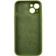 Чохол Silicone Case Full Camera Protective (AA) NO LOGO для Apple iPhone 14 (6.1") Зелений / Dark Olive