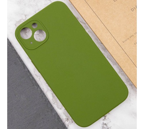 Чохол Silicone Case Full Camera Protective (AA) NO LOGO для Apple iPhone 14 (6.1") Зелений / Dark Olive Чохол Silicone Case Full Camera Protective (AA) NO LOGO для Apple iPhone 14 (6.1") Зелений / Dark Olive