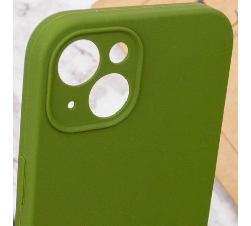 Чохол Silicone Case Full Camera Protective (AA) NO LOGO для Apple iPhone 14 (6.1") Зелений / Dark Olive Чохол Silicone Case Full Camera Protective (AA) NO LOGO для Apple iPhone 14 (6.1") Зелений / Dark Olive