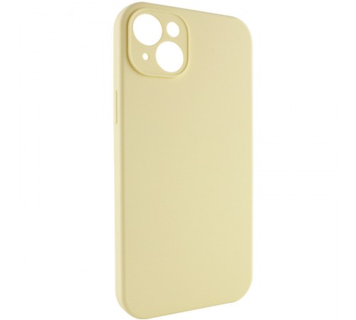 Чохол Silicone Case Full Camera Protective (AA) NO LOGO для Apple iPhone 14 (6.1") Жовтий / Mellow Yellow
