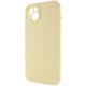Чохол Silicone Case Full Camera Protective (AA) NO LOGO для Apple iPhone 14 (6.1") Жовтий / Mellow Yellow