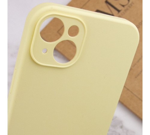 Чохол Silicone Case Full Camera Protective (AA) NO LOGO для Apple iPhone 14 (6.1") Жовтий / Mellow Yellow