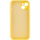 Чохол Silicone Case Full Camera Protective (AA) NO LOGO для Apple iPhone 14 (6.1") Жовтий / Yellow