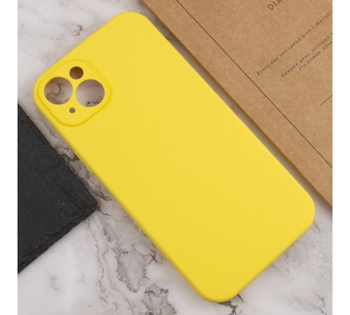 Чохол Silicone Case Full Camera Protective (AA) NO LOGO для Apple iPhone 14 (6.1") Жовтий / Yellow