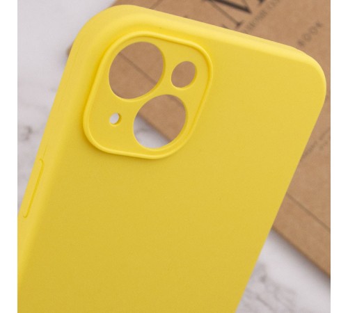 Чохол Silicone Case Full Camera Protective (AA) NO LOGO для Apple iPhone 14 (6.1") Жовтий / Yellow