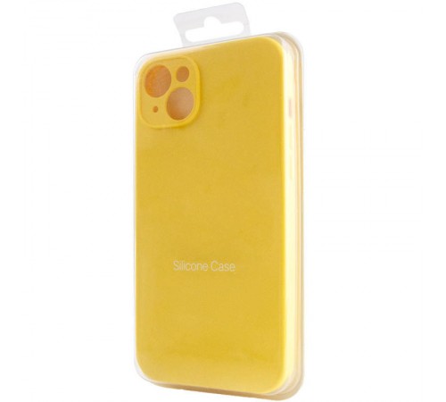 Чохол Silicone Case Full Camera Protective (AA) NO LOGO для Apple iPhone 14 (6.1") Жовтий / Yellow