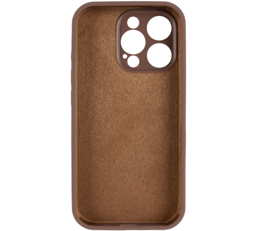 Чохол Silk Full Camera Protective (AA) NO LOGO для Apple iPhone 14 Pro (6.1") Коричневий / Brown