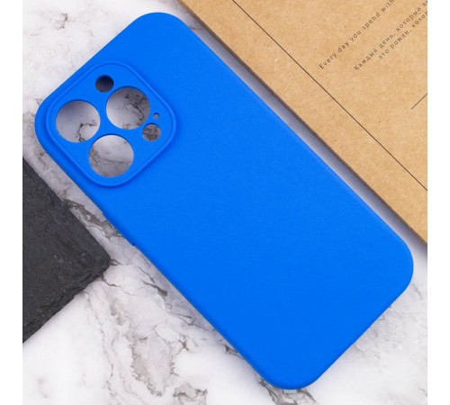 Чохол Silicone Case Full Camera Protective (AA) NO LOGO для Apple iPhone 14 Pro Max (6.7") Синій / Capri Blue