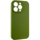 Чохол Silicone Case Full Camera Protective (AA) NO LOGO для Apple iPhone 14 Pro Max (6.7") Зелений / Dark Olive