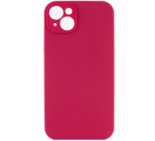 Чохол Silicone Case Full Camera Protective (AA) NO LOGO для Apple iPhone 15 (6.1") Червоний / Rose Red