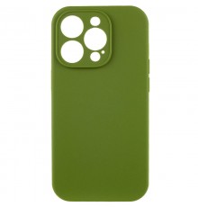 Чохол Silicone Case Full Camera Protective (AA) NO LOGO для Apple iPhone 15 Pro (6.1") Зелений / Dark Olive
