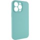 Чохол Silicone Case Full Camera Protective (AA) NO LOGO для Apple iPhone 15 Pro (6.1") Бірюзовий / Marine Green