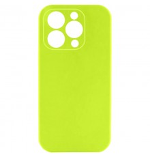 Чохол Silicone Case Full Camera Protective (AA) NO LOGO для Apple iPhone 15 Pro (6.1") Кислотно-зелений / Acid Green