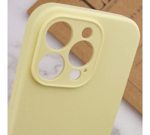 Чохол Silicone Case Full Camera Protective (AA) NO LOGO для Apple iPhone 15 Pro (6.1") Жовтий / Mellow Yellow Чохол Silicone Case Full Camera Protective (AA) NO LOGO для Apple iPhone 15 Pro (6.1") Жовтий / Mellow Yellow