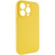 Чохол Silicone Case Full Camera Protective (AA) NO LOGO для Apple iPhone 15 Pro (6.1") Жовтий / Yellow