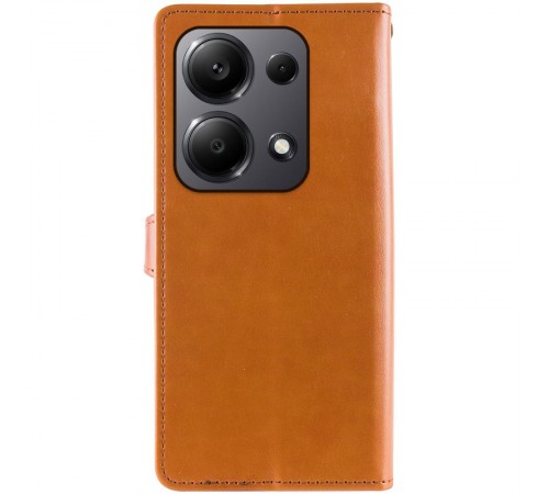 Шкіряний чохол книжка GETMAN Gallant (PU) для Xiaomi Redmi Note 13 Pro 4G / Poco M6 Pro 4G Коричневий Шкіряний чохол книжка GETMAN Gallant (PU) для Xiaomi Redmi Note 13 Pro 4G / Poco M6 Pro 4G Коричневий