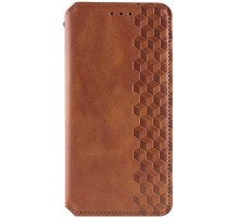 Шкіряний чохол-книжка GETMAN Cubic (PU) для Xiaomi Redmi Note 13 Pro 4G / Poco M6 Pro 4G Коричневий