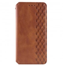 Шкіряний чохол-книжка GETMAN Cubic (PU) для Xiaomi Redmi Note 13 Pro 4G / Poco M6 Pro 4G Коричневий