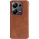 Шкіряний чохол-книжка GETMAN Cubic (PU) для Xiaomi Redmi Note 13 Pro 4G / Poco M6 Pro 4G Коричневий