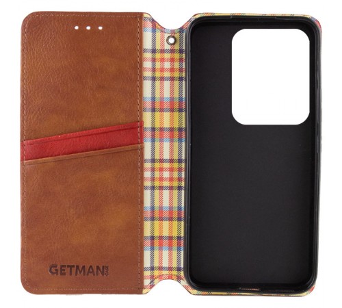 Шкіряний чохол-книжка GETMAN Cubic (PU) для Xiaomi Redmi Note 13 Pro 4G / Poco M6 Pro 4G Коричневий Шкіряний чохол-книжка GETMAN Cubic (PU) для Xiaomi Redmi Note 13 Pro 4G / Poco M6 Pro 4G Коричневий
