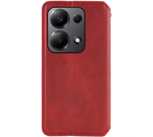 Шкіряний чохол книжка GETMAN Cubic (PU) для Xiaomi Redmi Note 13 Pro 4G / Poco M6 Pro 4G Червоний Шкіряний чохол книжка GETMAN Cubic (PU) для Xiaomi Redmi Note 13 Pro 4G / Poco M6 Pro 4G Червоний