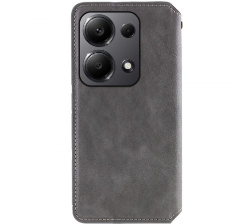 Шкіряний чохол книжка GETMAN Cubic (PU) для Xiaomi Redmi Note 13 Pro 4G / Poco M6 Pro 4G Сірий Шкіряний чохол книжка GETMAN Cubic (PU) для Xiaomi Redmi Note 13 Pro 4G / Poco M6 Pro 4G Сірий