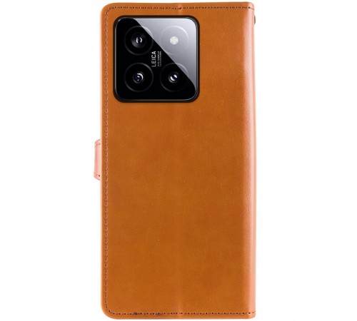 Шкіряний чохол-книжка GETMAN Gallant (PU) для Xiaomi 14 Коричневий Шкіряний чохол-книжка GETMAN Gallant (PU) для Xiaomi 14 Коричневий