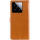 Шкіряний чохол-книжка GETMAN Gallant (PU) для Xiaomi 14 Коричневий