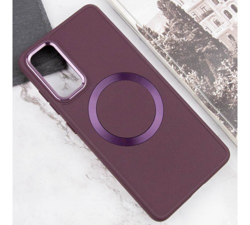 TPU чохол Bonbon Metal Style with MagSafe для Samsung Galaxy A34 5G Бордовий / Plum TPU чохол Bonbon Metal Style with MagSafe для Samsung Galaxy A34 5G Бордовий / Plum