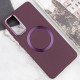 TPU чохол Bonbon Metal Style with MagSafe для Samsung Galaxy A34 5G Бордовий / Plum