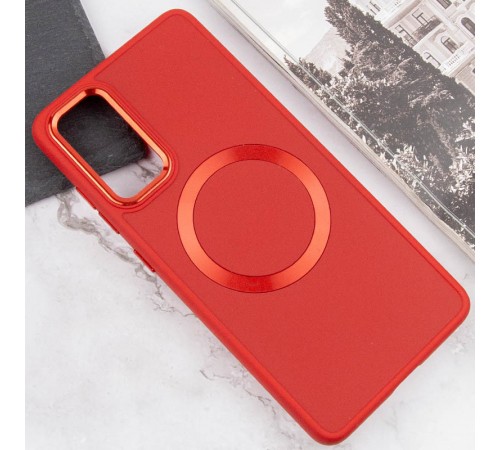 TPU чохол Bonbon Metal Style with MagSafe для Samsung Galaxy A34 5G Червоний / Red TPU чохол Bonbon Metal Style with MagSafe для Samsung Galaxy A34 5G Червоний / Red