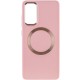 TPU чохол Bonbon Metal Style with MagSafe для Samsung Galaxy A34 5G Рожевий / Light Pink